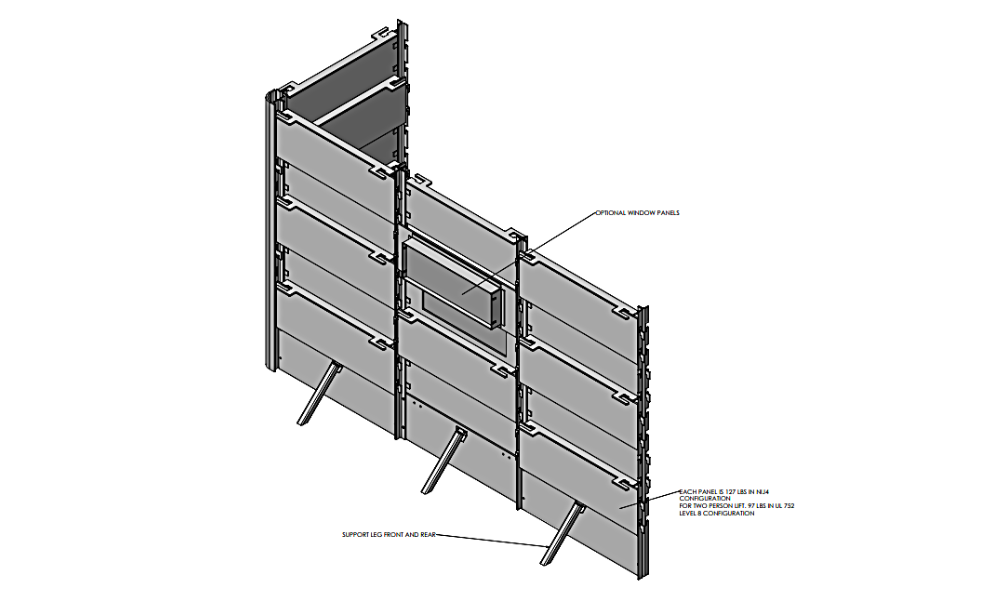 Modular Ballistic Panel Walling System Kontek Industries   Drawings 